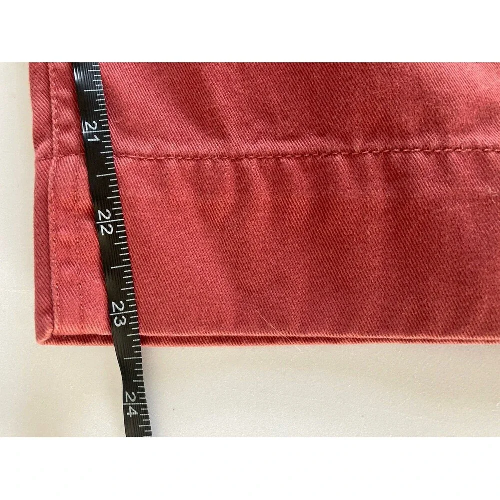 Eddie Bauer Capris 18W High Rise Rose Cotton Excellent Condition Elastic Waist